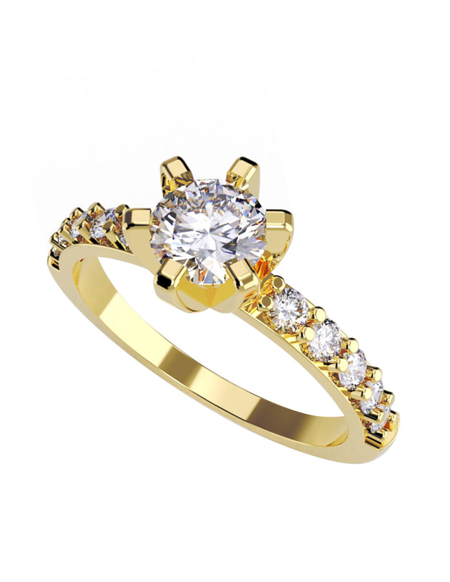 ANILLO DE ORO CON CIRCONIA
