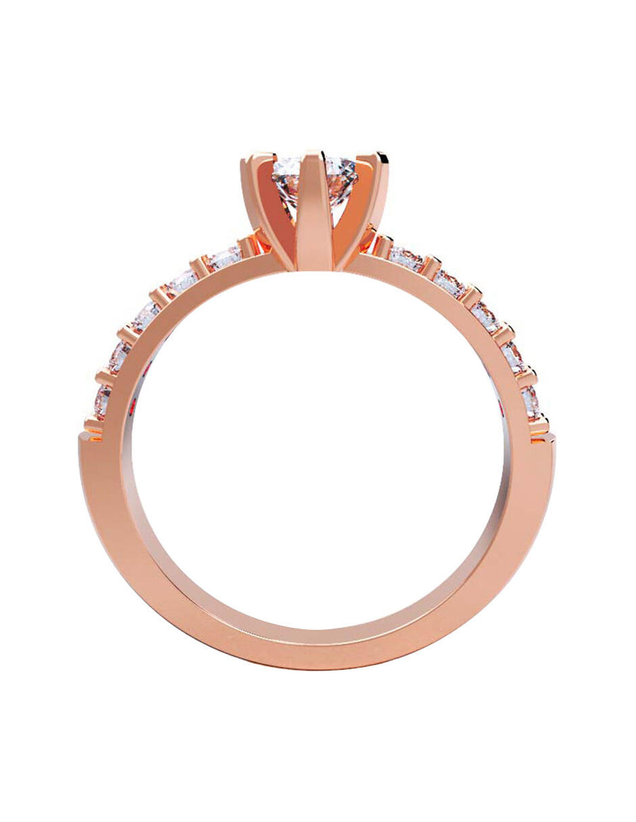 ANILLO DE ORO CON CIRCONIA