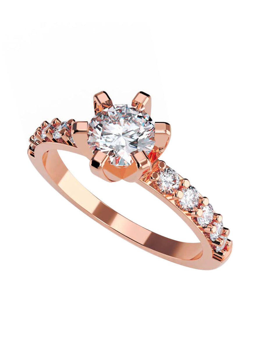 ANILLO DE ORO CON CIRCONIA