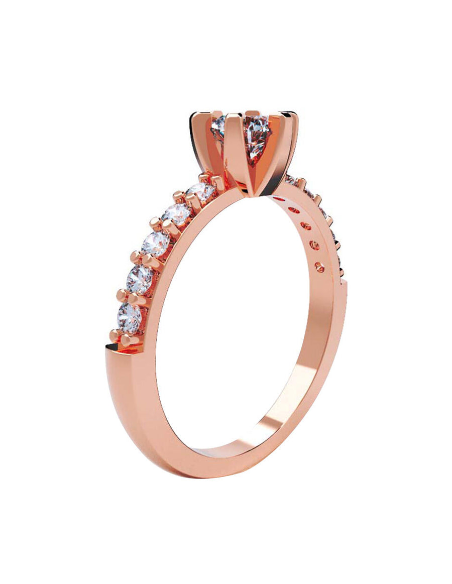 ANILLO DE ORO CON CIRCONIA