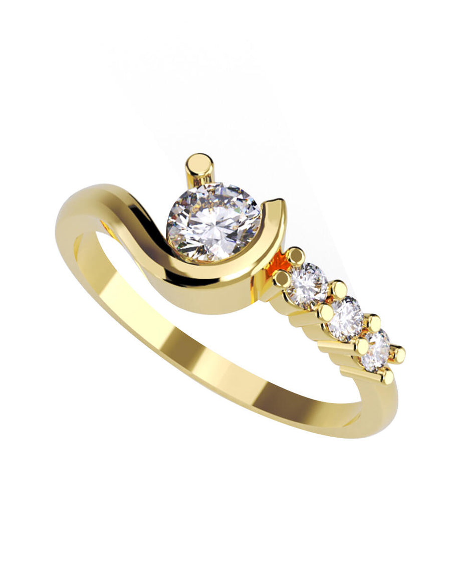 ANILLO DE ORO CON CIRCONIA
