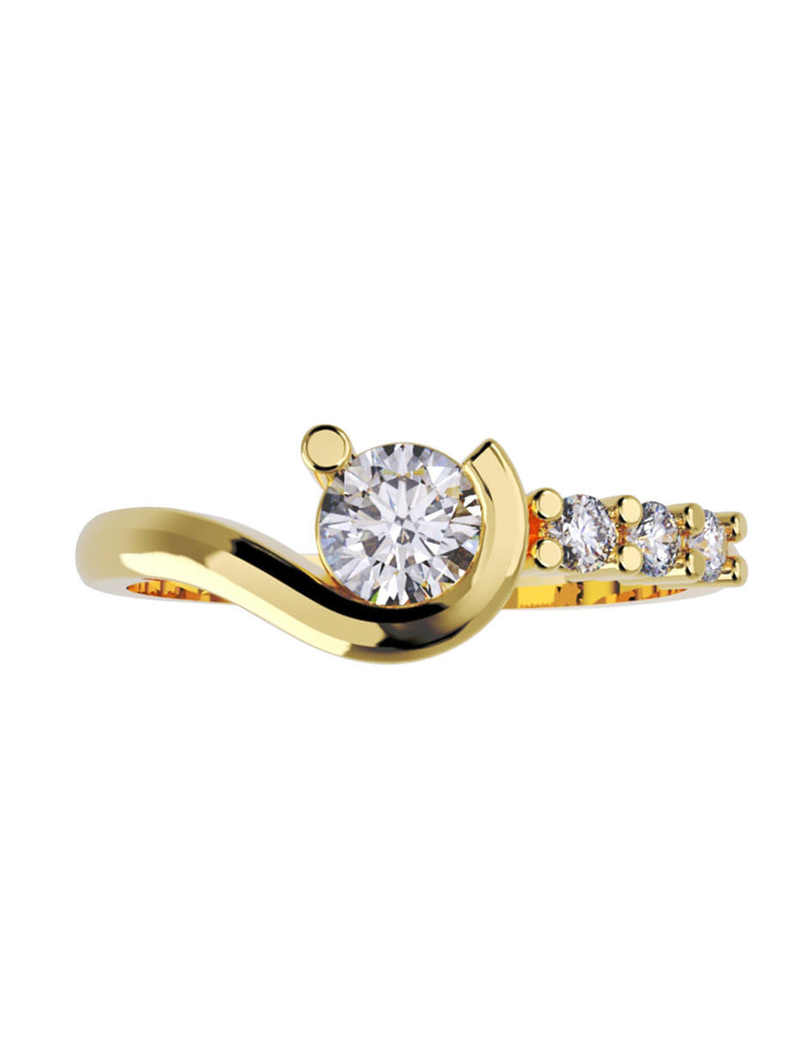 ANILLO DE ORO CON CIRCONIA
