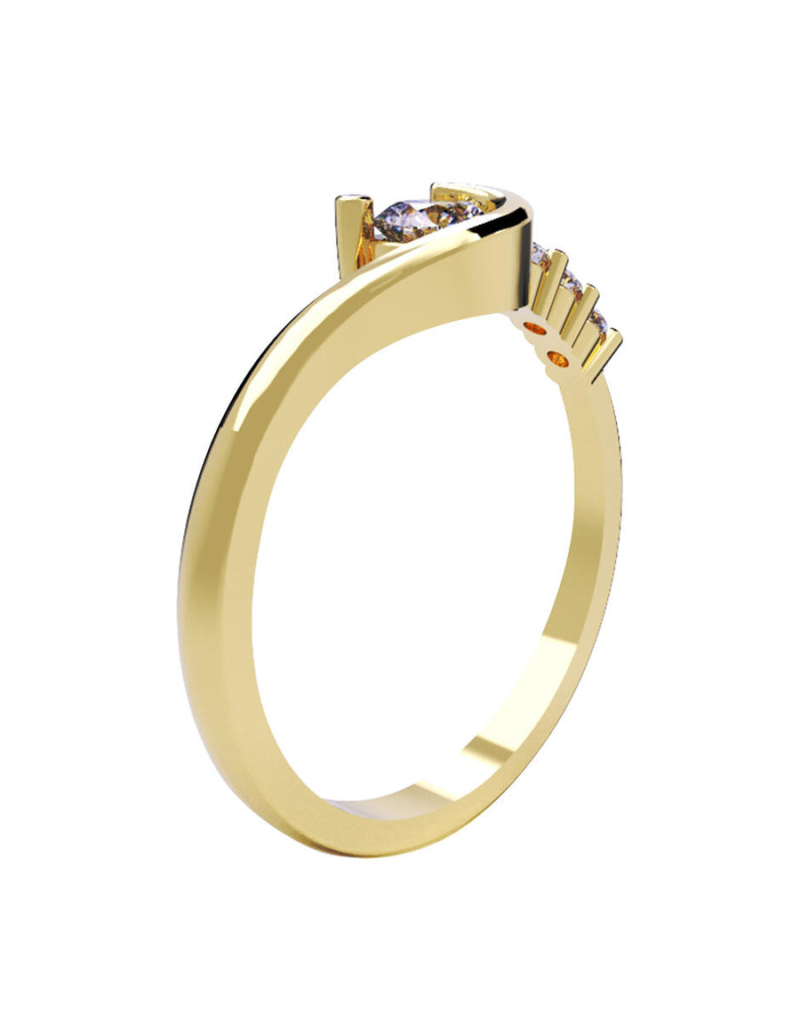 ANILLO DE ORO CON CIRCONIA