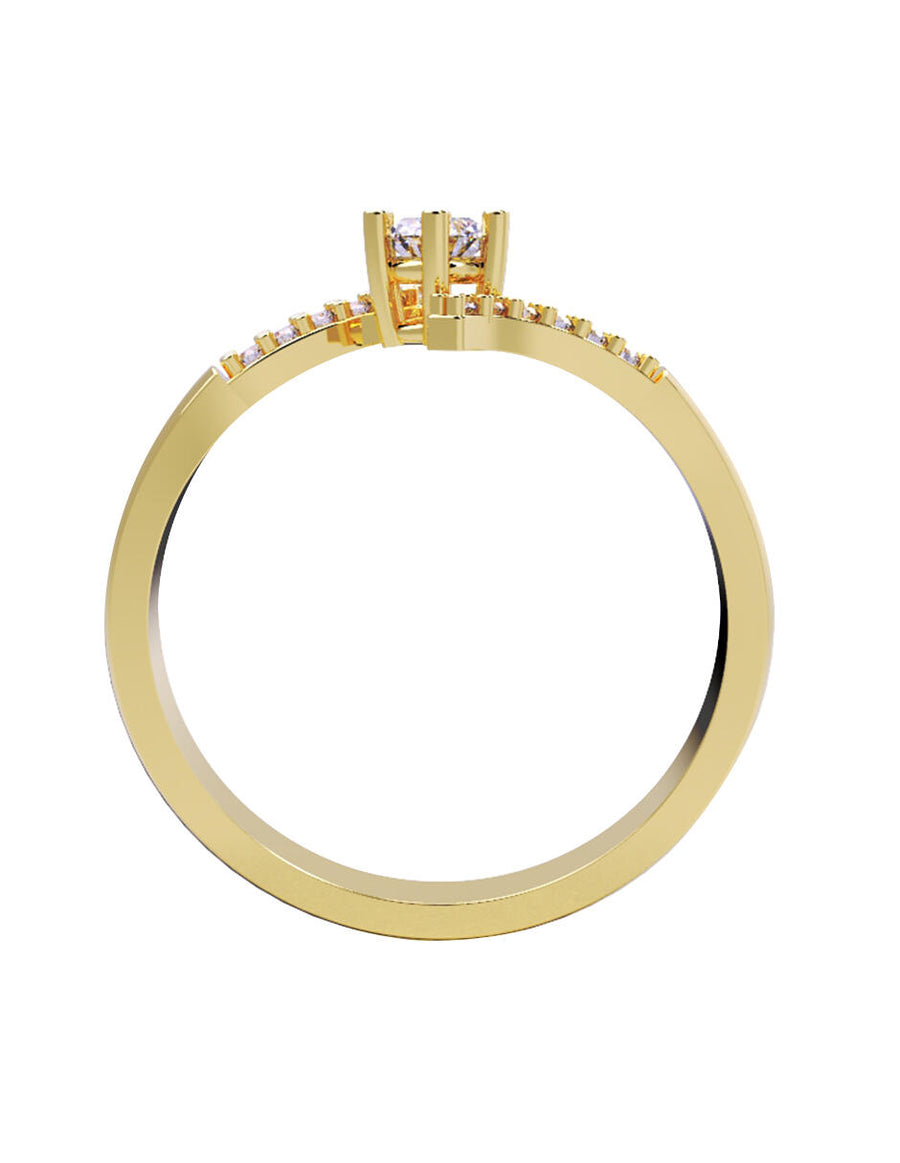 ANILLO DE ORO CON CIRCONIA
