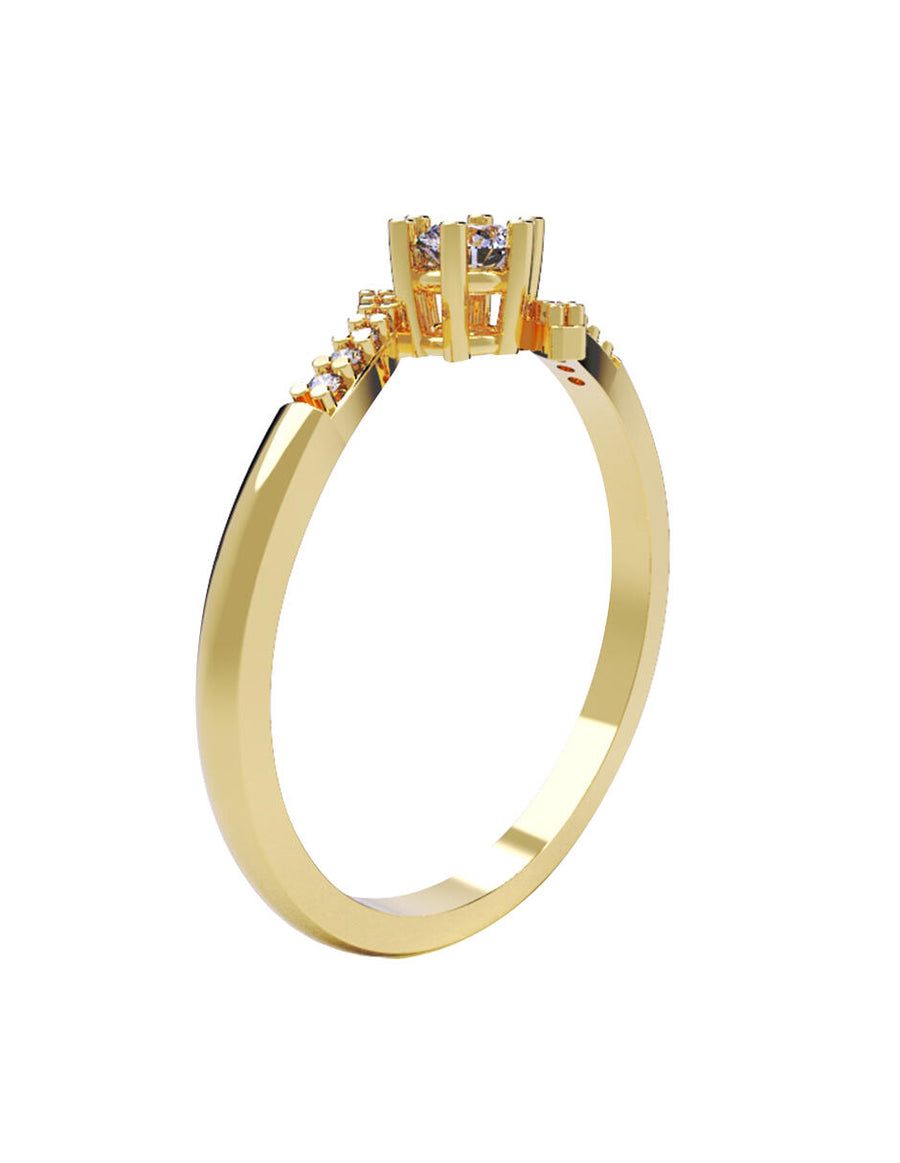ANILLO DE ORO CON CIRCONIA