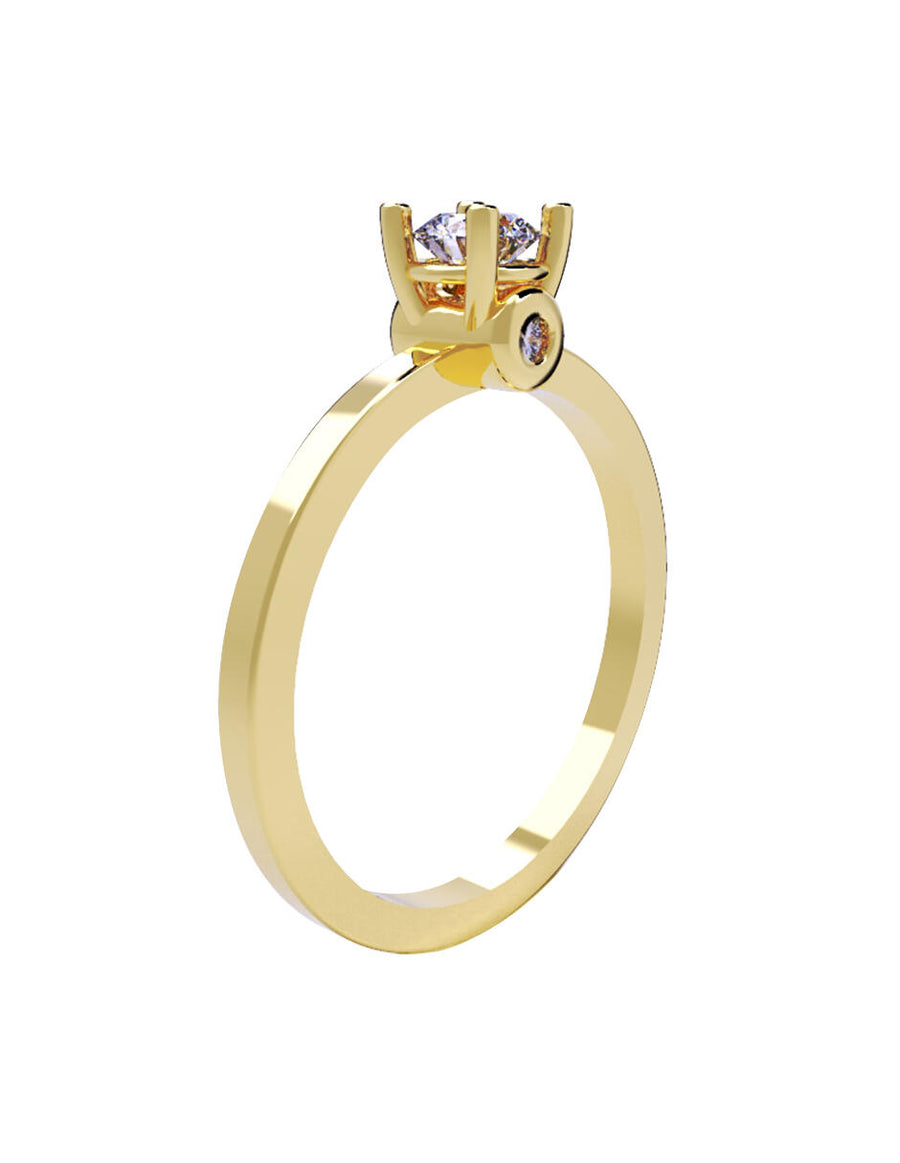 ANILLO DE ORO CON CIRCONIA