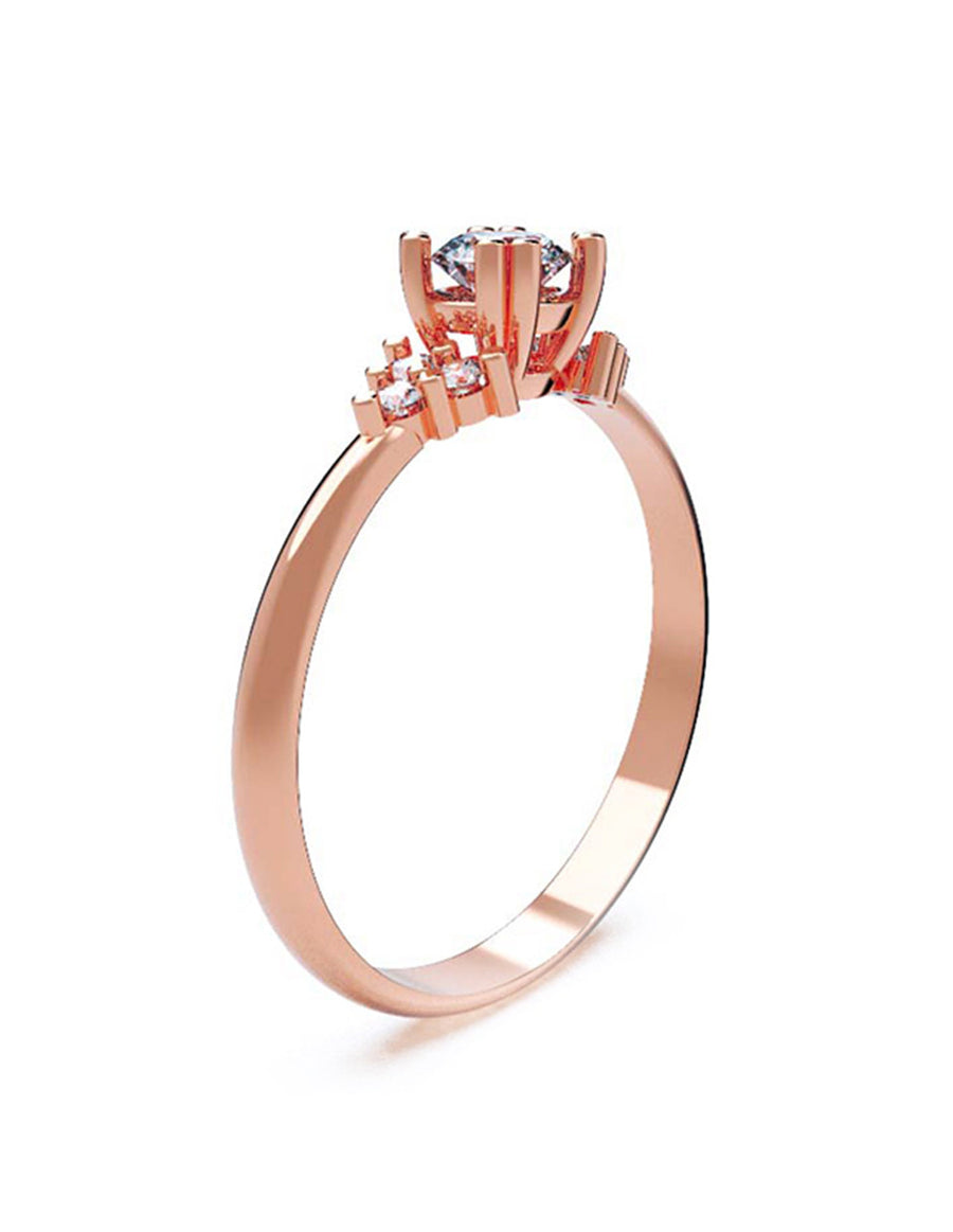 ANILLO DE ORO CON CIRCONIA