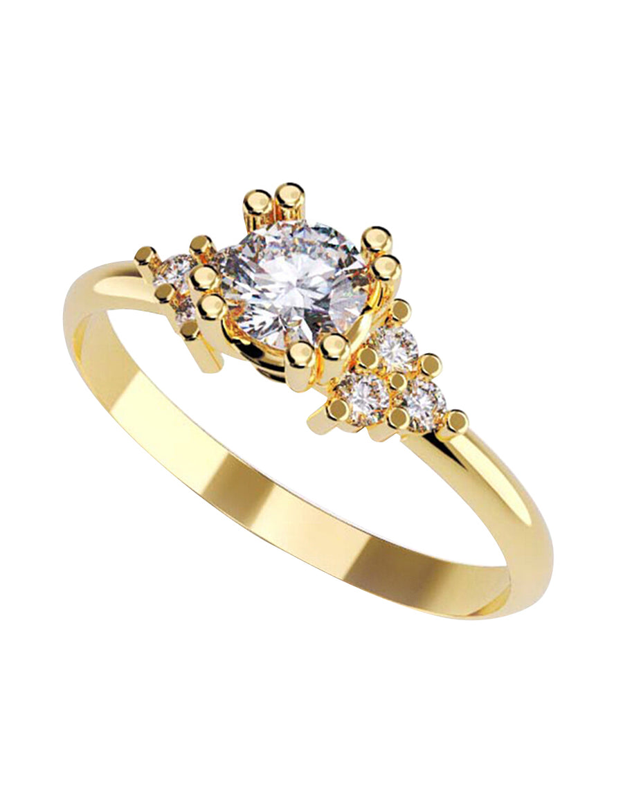 ANILLO DE ORO CON CIRCONIA