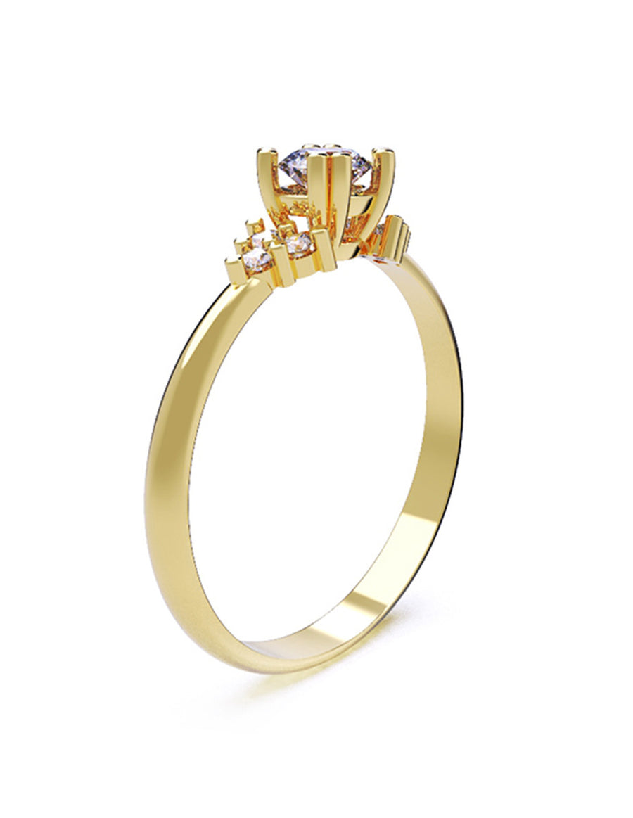 ANILLO DE ORO CON CIRCONIA
