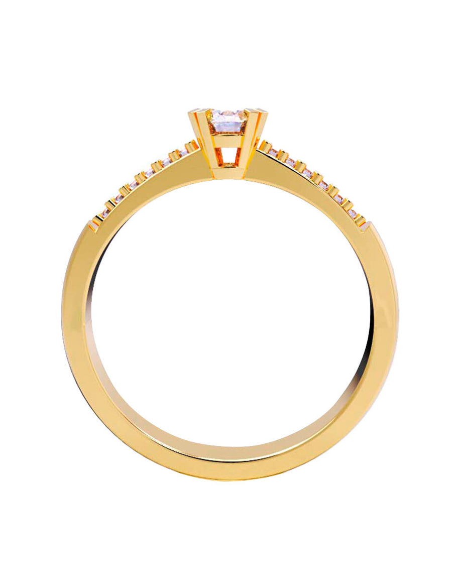 ANILLO DE ORO CON CIRCONIA