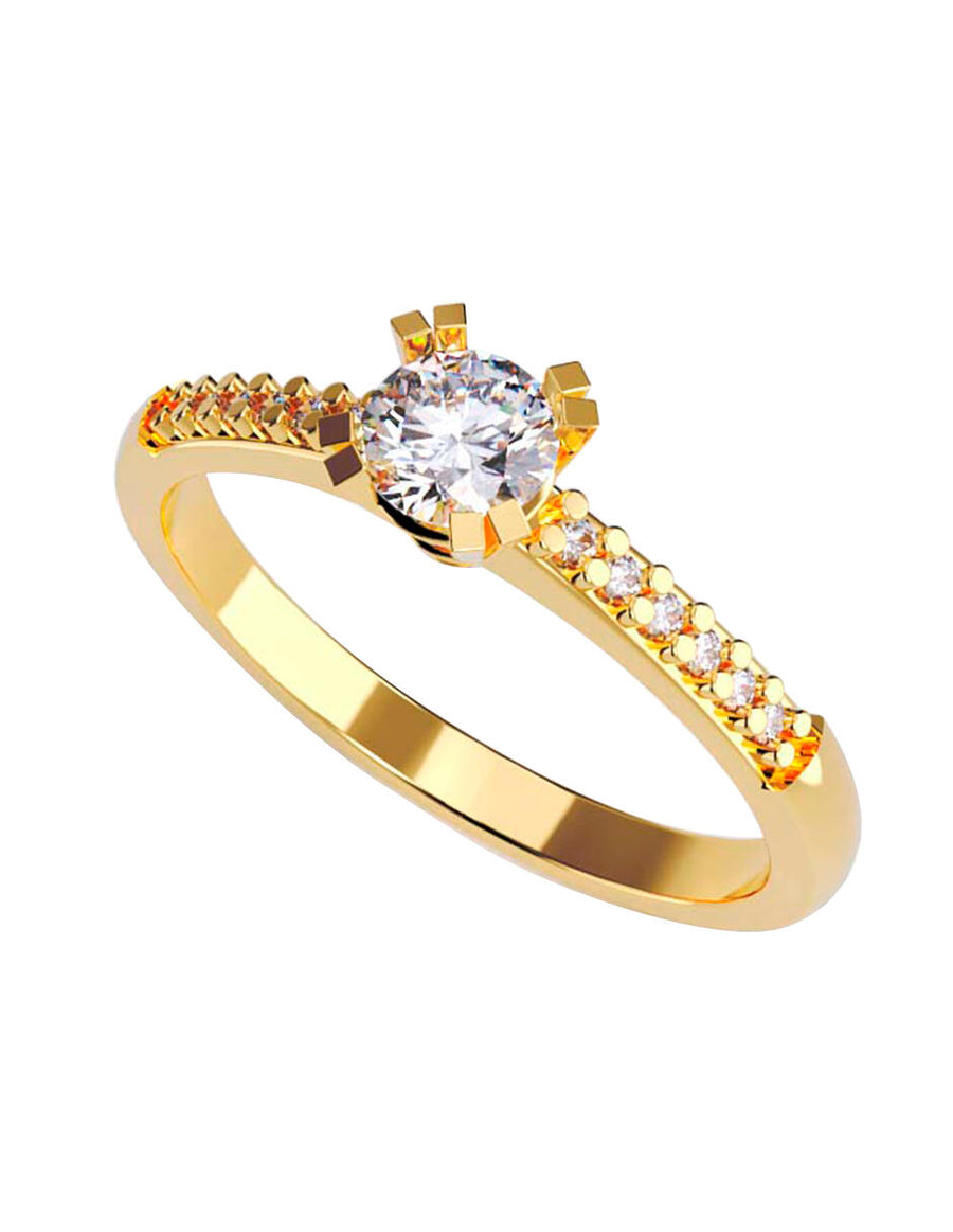ANILLO DE ORO CON CIRCONIA