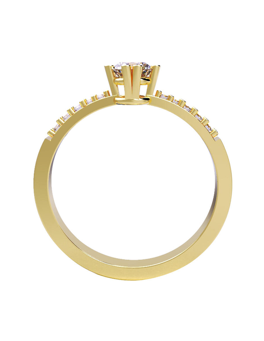ANILLO DE ORO CON CIRCONIA