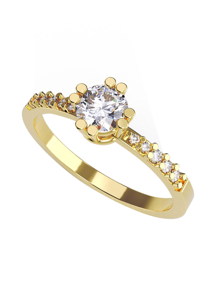 ANILLO DE ORO CON CIRCONIA