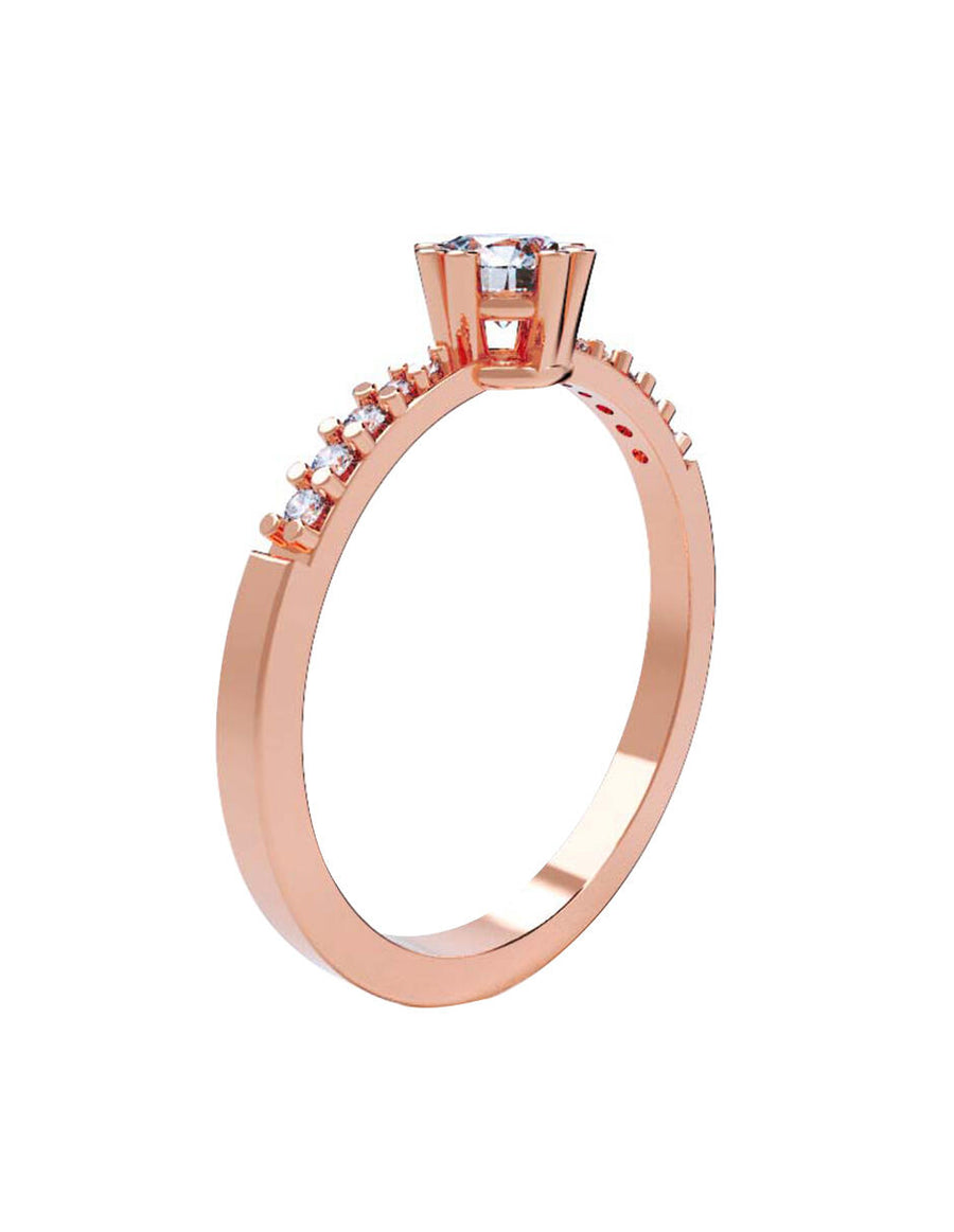 ANILLO DE ORO CON CIRCONIA