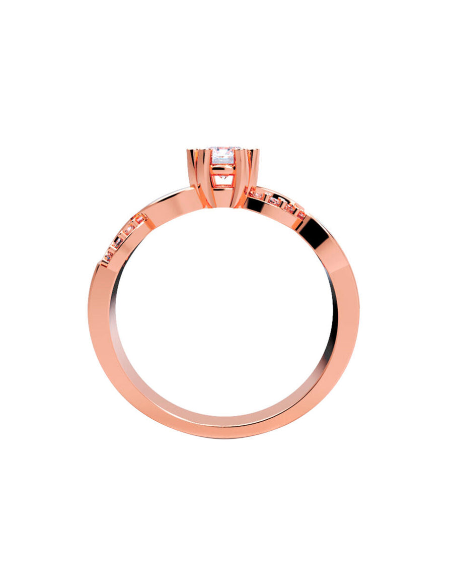 ANILLO DE ORO CON CIRCONIA