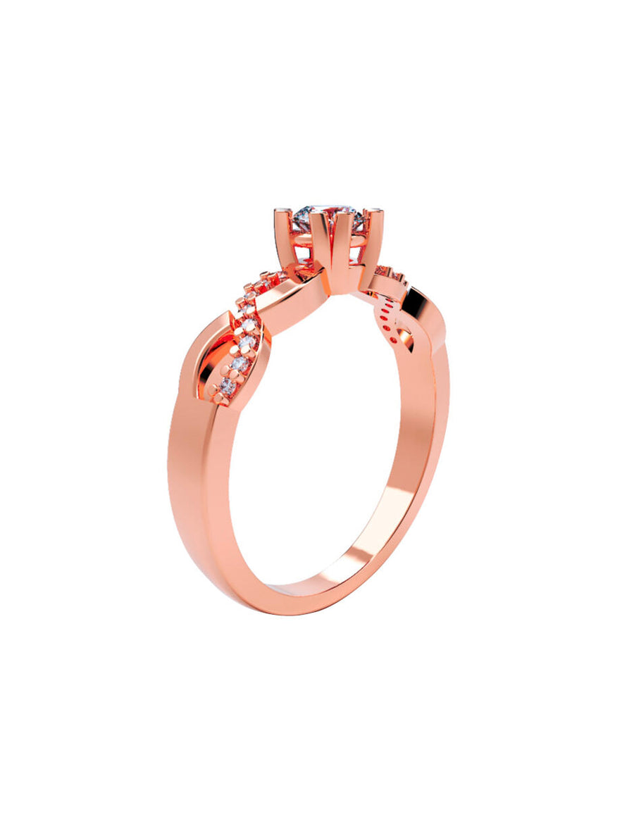 ANILLO DE ORO CON CIRCONIA