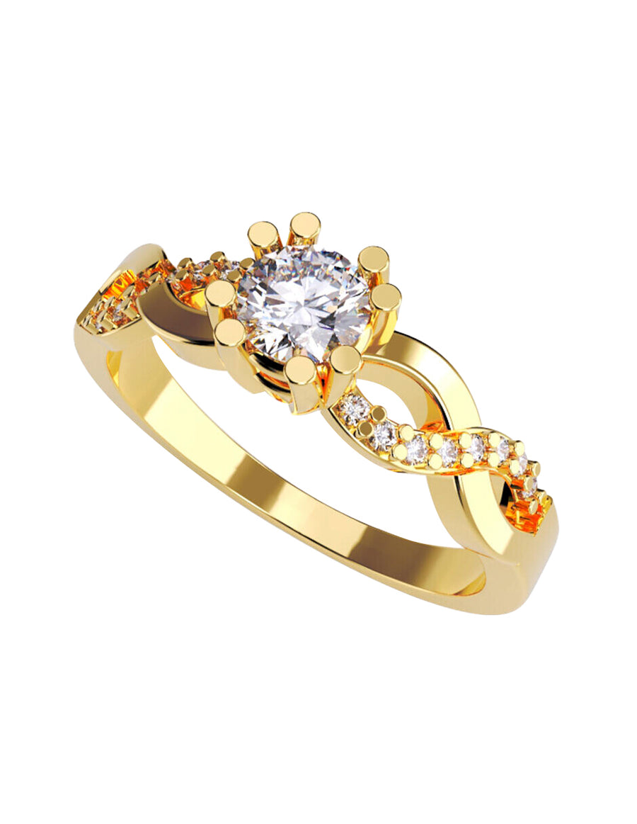 ANILLO DE ORO CON CIRCONIA