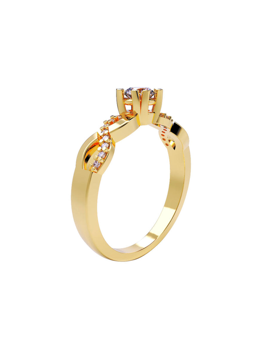 ANILLO DE ORO CON CIRCONIA