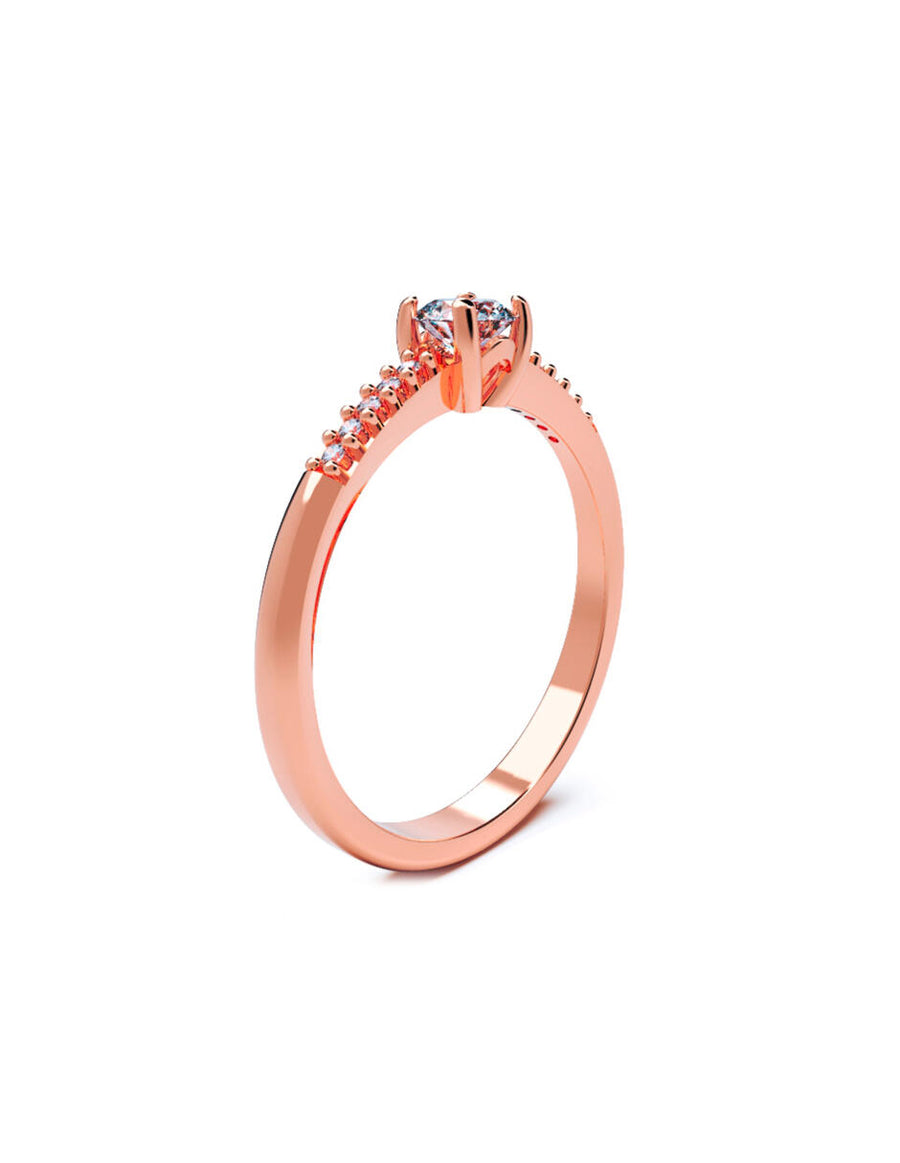 ANILLO DE ORO CON CIRCONIA