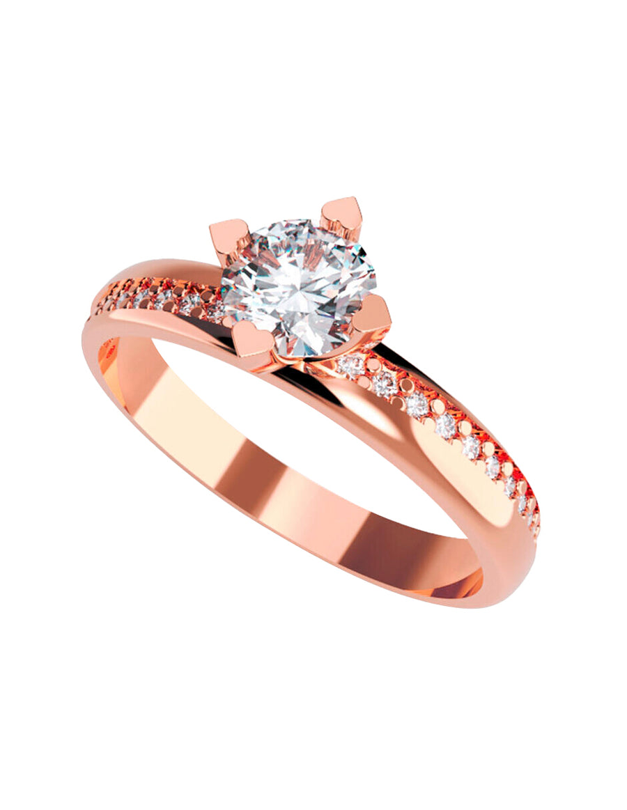 ANILLO DE ORO CON CIRCONIA