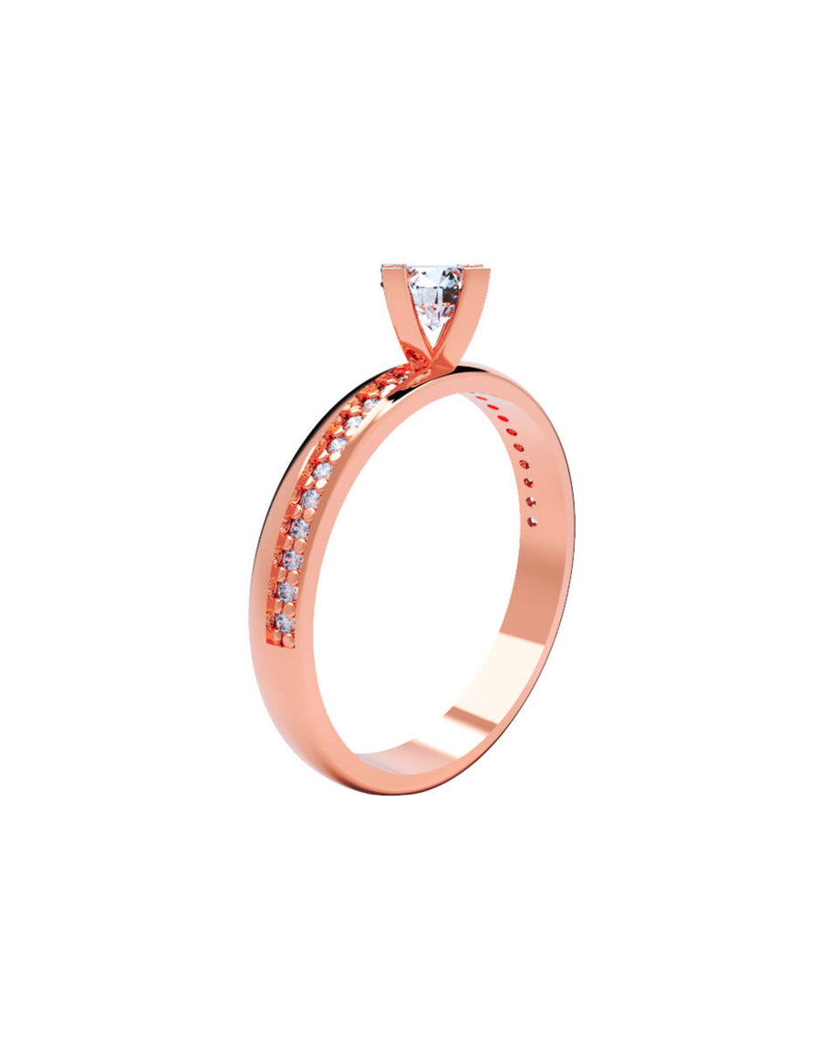 ANILLO DE ORO CON CIRCONIA