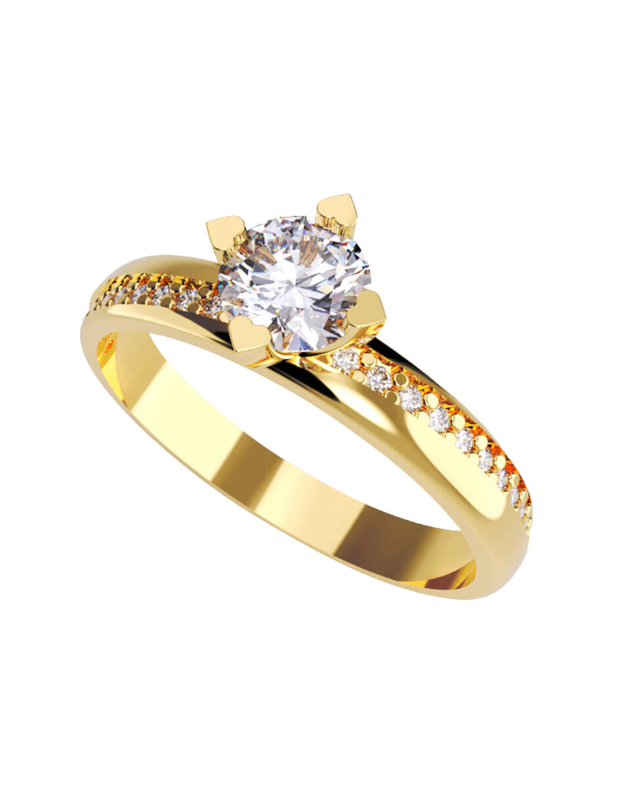 ANILLO DE ORO CON CIRCONIA