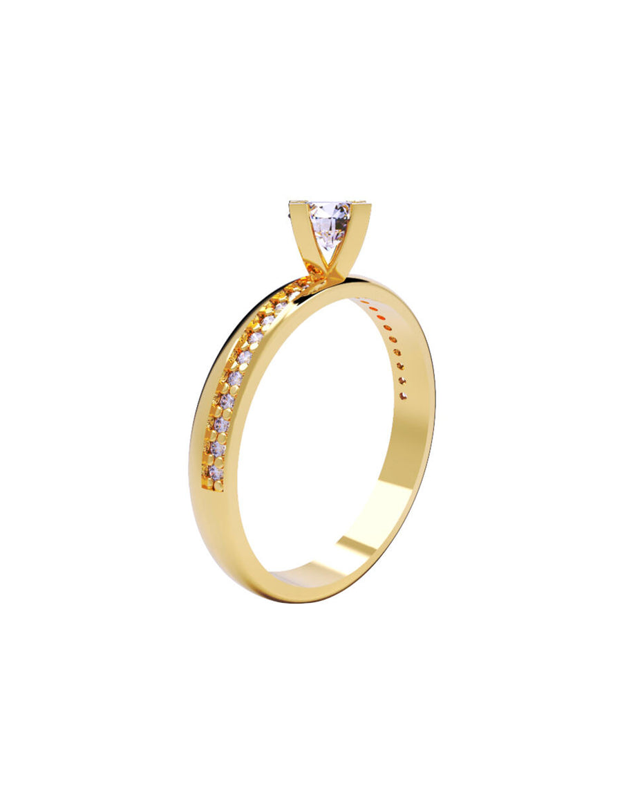 ANILLO DE ORO CON CIRCONIA