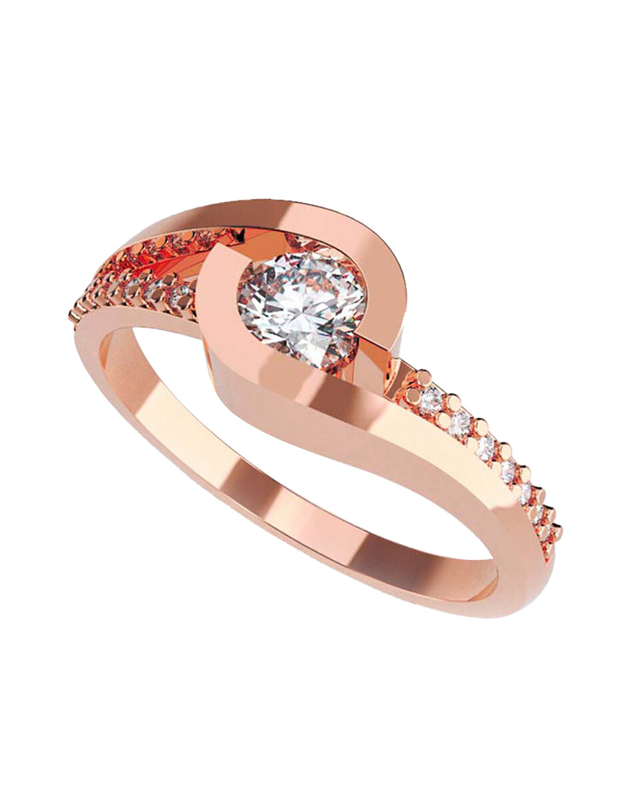 ANILLO DE ORO CON CIRCONIA