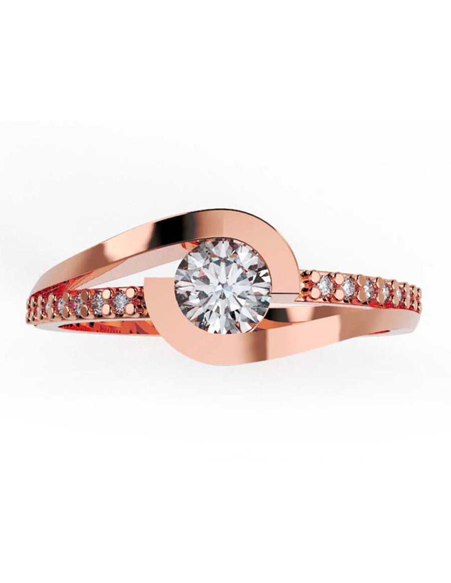 ANILLO DE ORO CON CIRCONIA