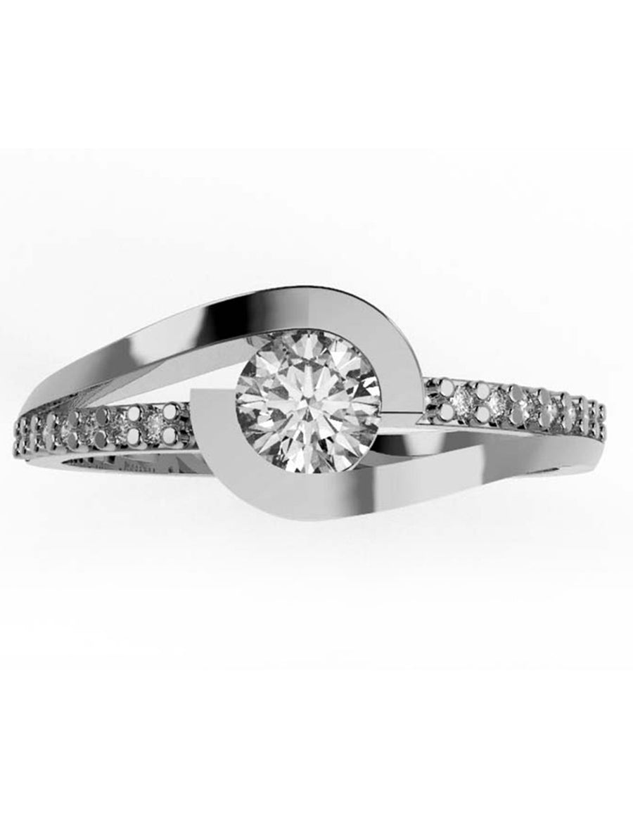 ANILLO DE ORO CON CIRCONIA