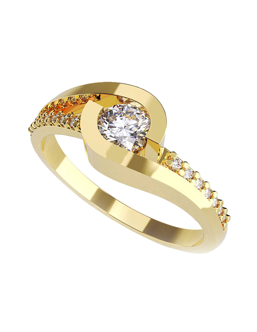 ANILLO DE ORO CON CIRCONIA