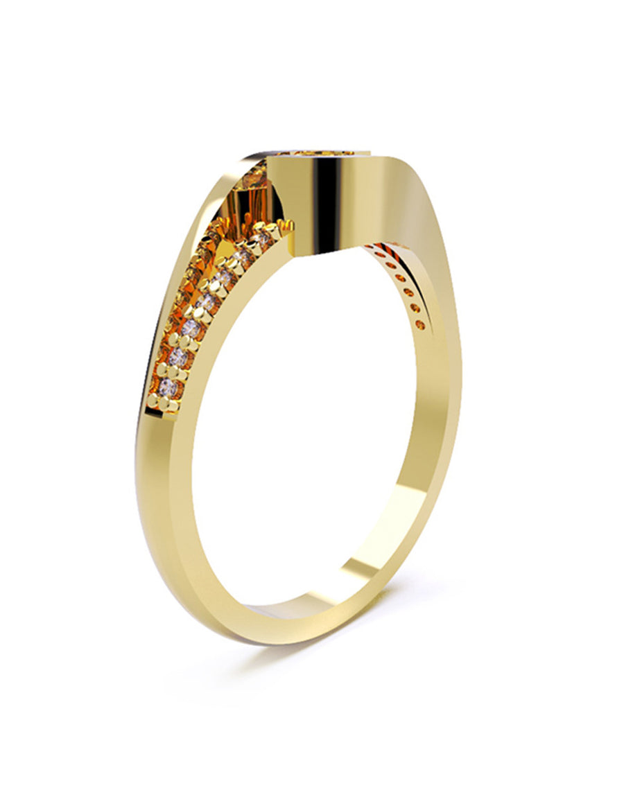 ANILLO DE ORO CON CIRCONIA