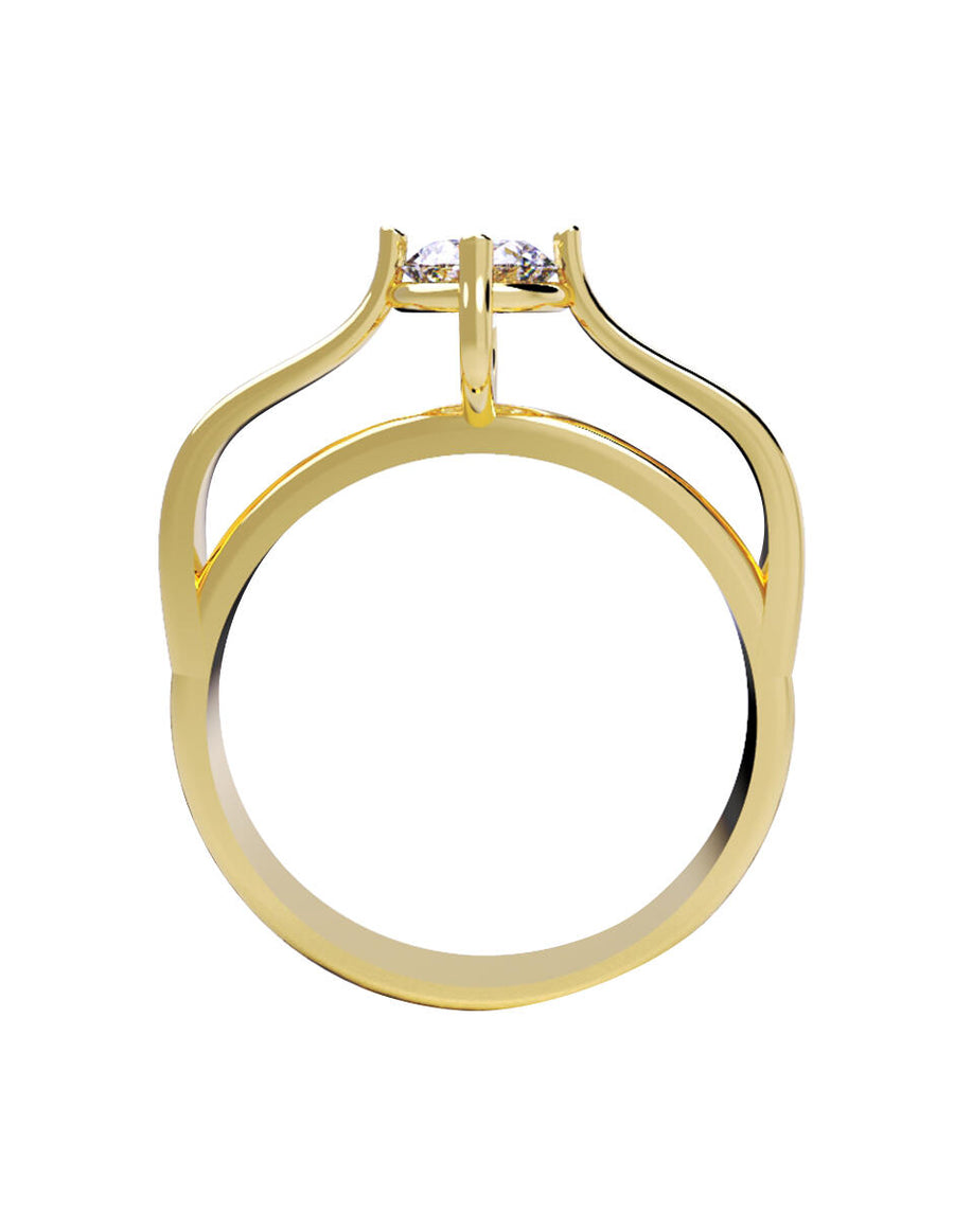 ANILLO DE ORO CON CIRCONIA