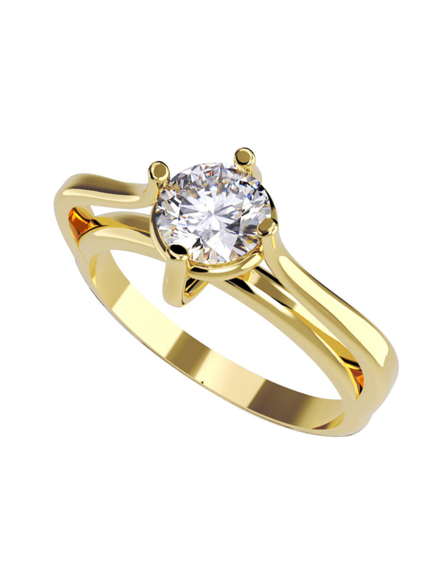 ANILLO DE ORO CON CIRCONIA