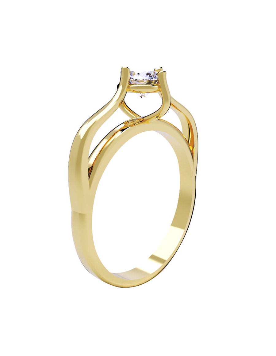 ANILLO DE ORO CON CIRCONIA