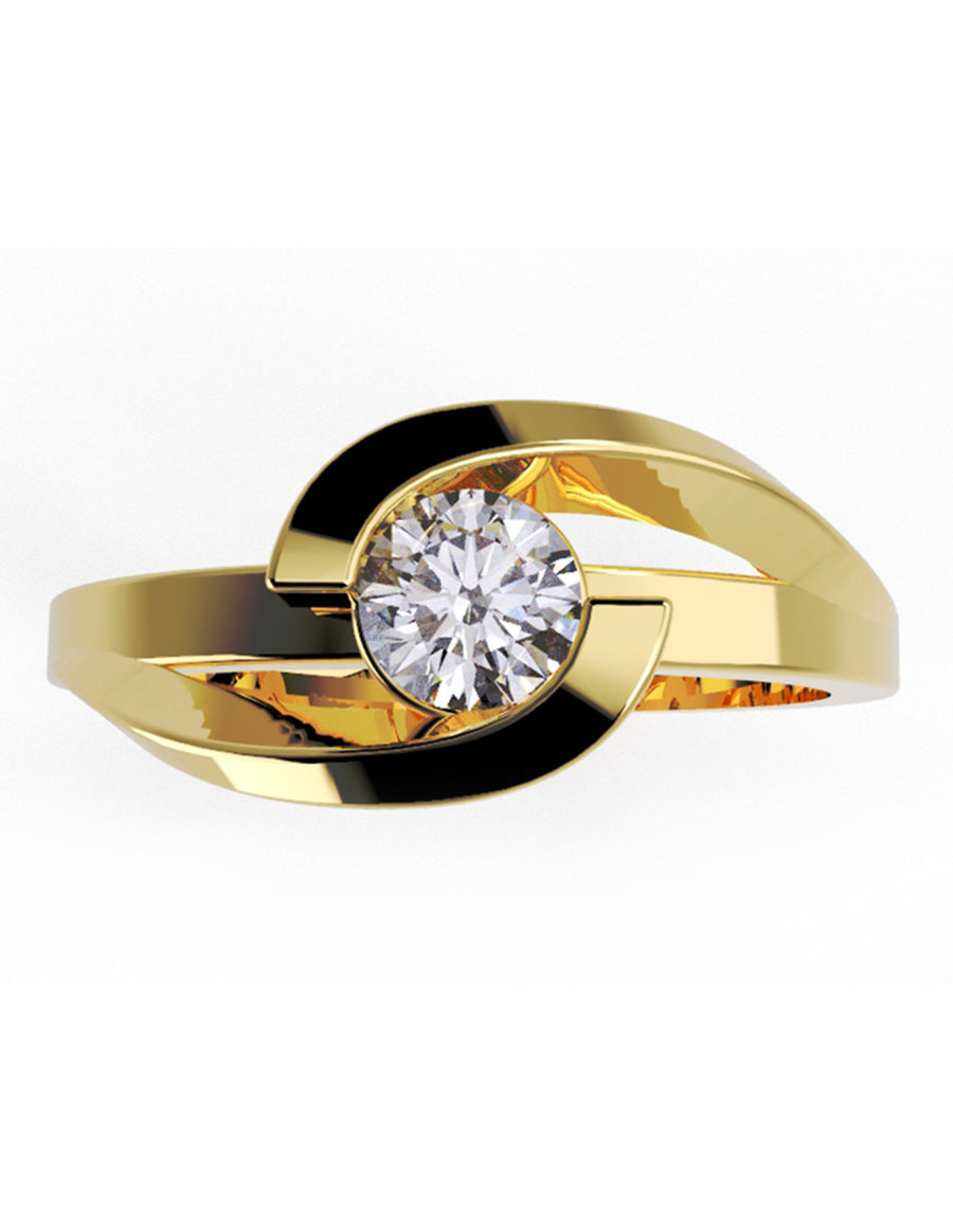 ANILLO DE ORO CON CIRCONIA