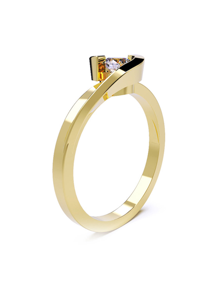 ANILLO DE ORO CON CIRCONIA
