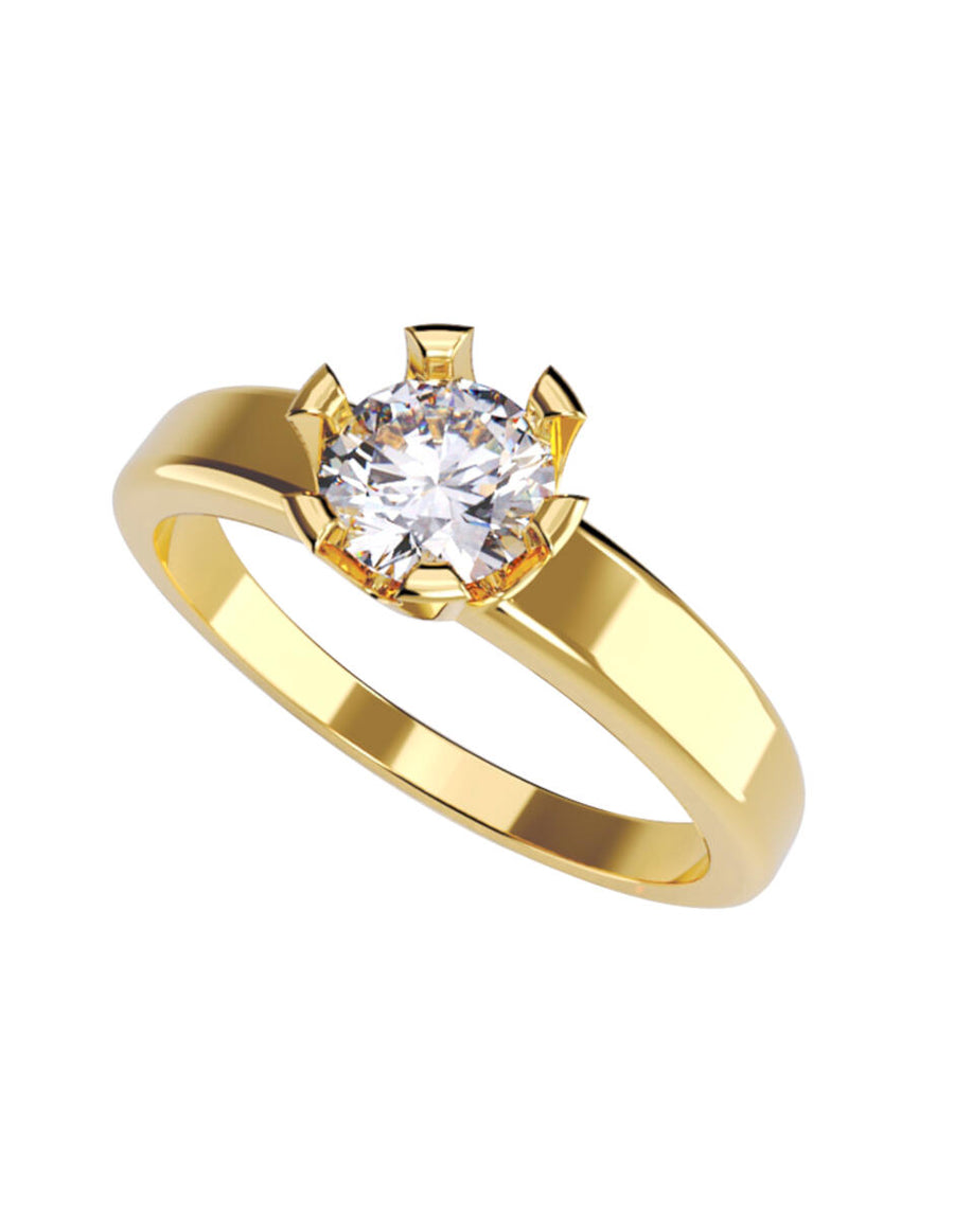 ANILLO DE ORO CON CIRCONIA