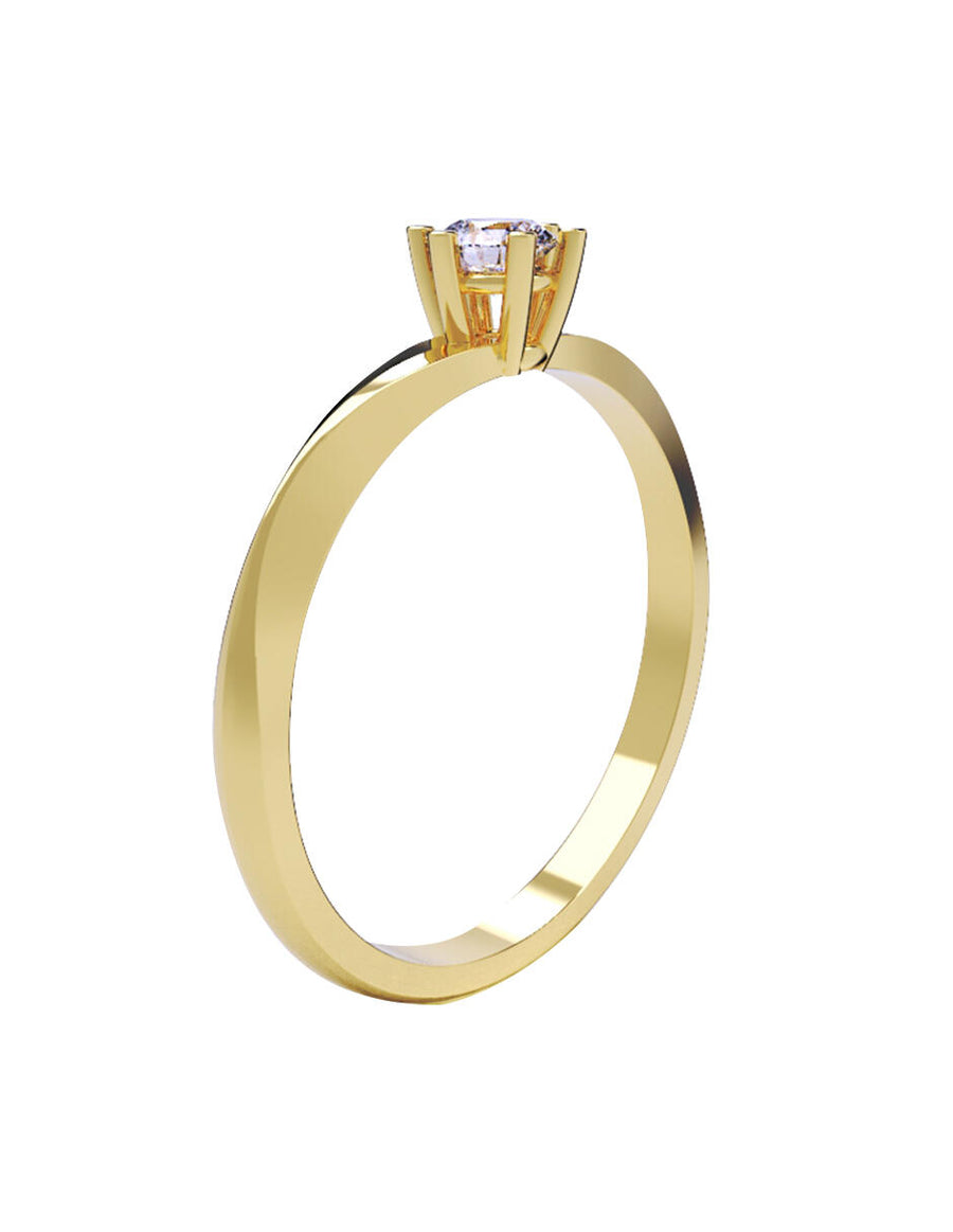 ANILLO DE ORO CON CIRCONIA