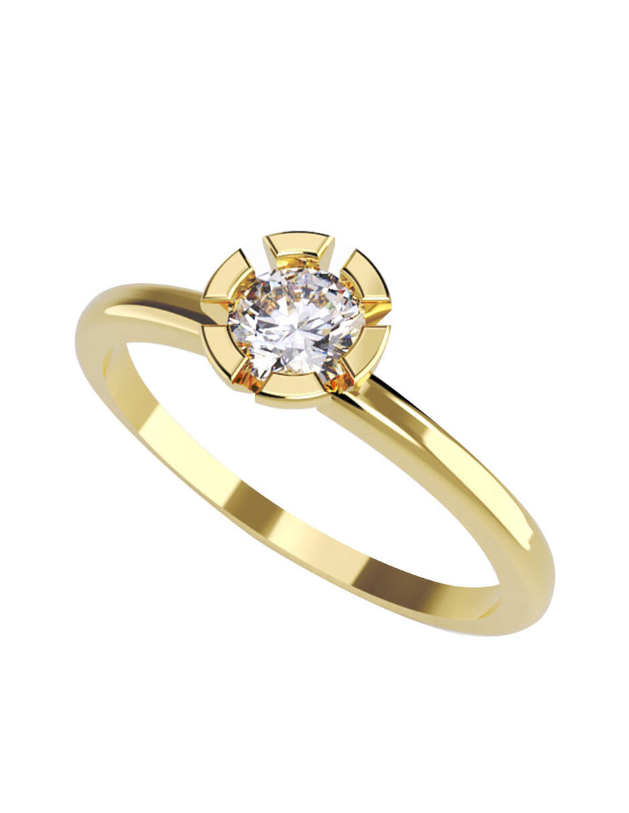ANILLO DE ORO CON CIRCONIA
