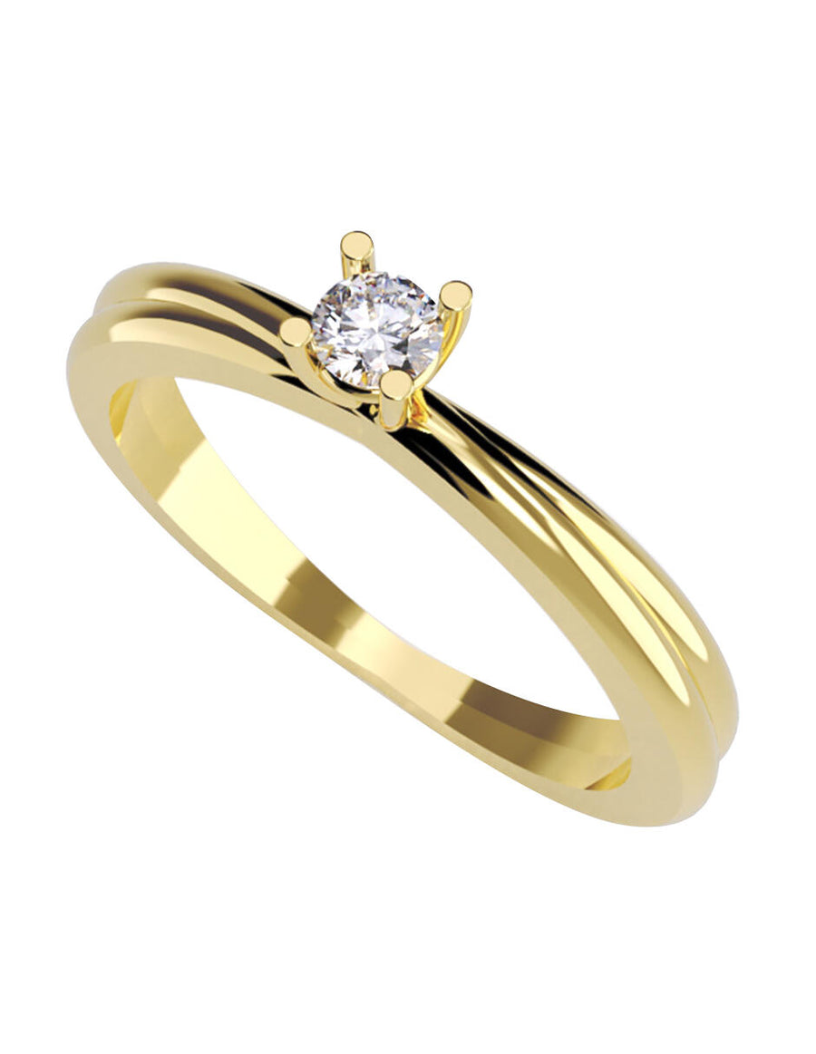 ANILLO DE ORO CON CIRCONIA