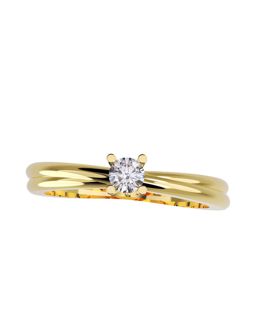 ANILLO DE ORO CON CIRCONIA