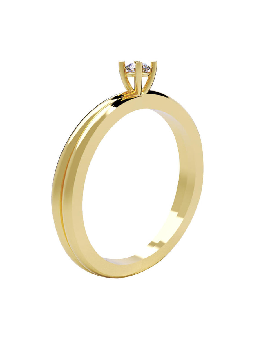 ANILLO DE ORO CON CIRCONIA