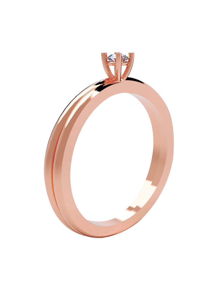 ANILLO DE ORO CON CIRCONIA