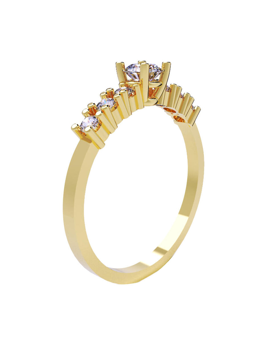 ANILLO DE ORO CON CIRCONIA