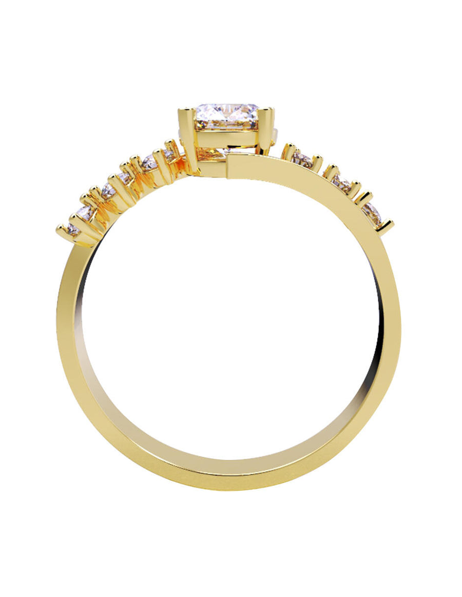 ANILLO DE ORO CON CIRCONIA