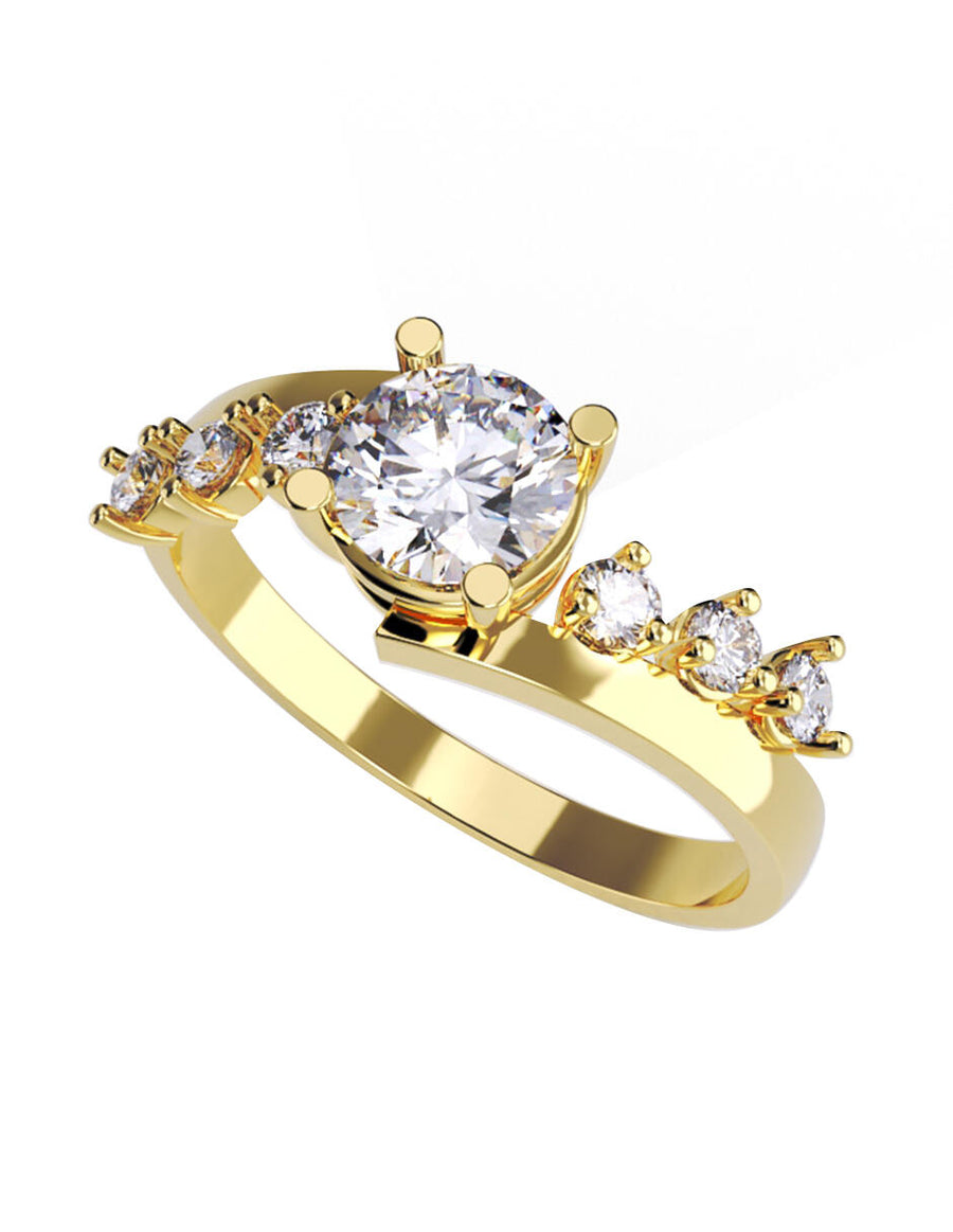 ANILLO DE ORO CON CIRCONIA