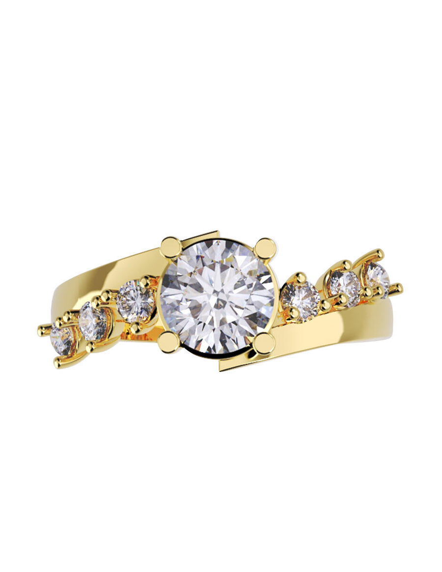 ANILLO DE ORO CON CIRCONIA