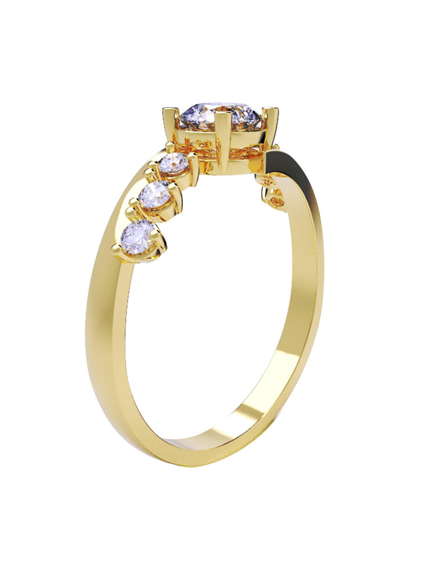 ANILLO DE ORO CON CIRCONIA