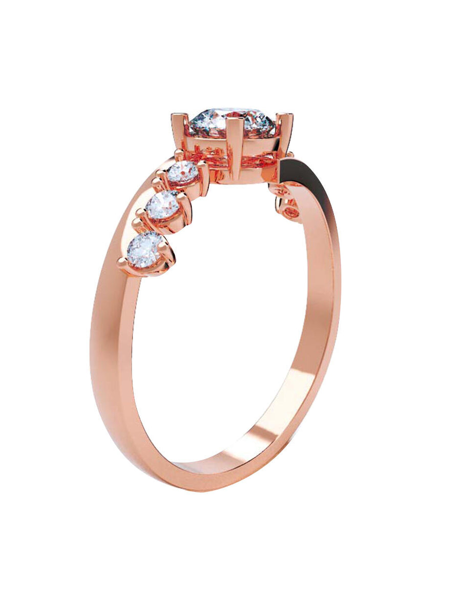 ANILLO DE ORO CON CIRCONIA